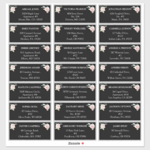 Etiquetas de endereço de convidado Blush Floral Bl