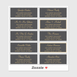 Etiquetas de endereço de convidado de casamento