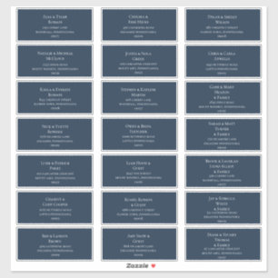 Etiquetas de Endereço de Convidado de Casamento Az