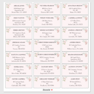 Etiquetas de endereço de convidado de Casamento Co