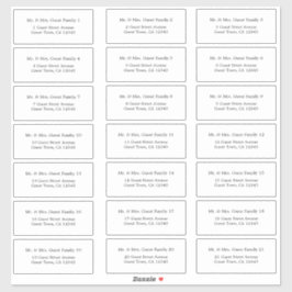 Etiquetas de Endereço de Convidado de Casamento Mi