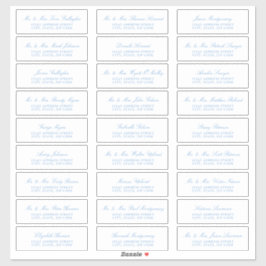 Etiquetas de Endereço de Convidado do Script Azul