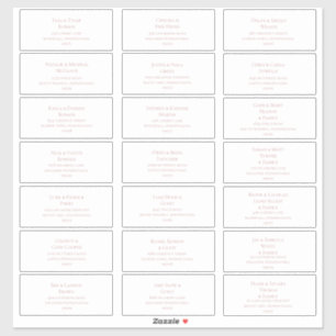 Etiquetas de endereço de convidado Dourado do Ele