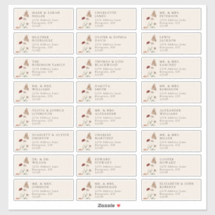 Etiquetas de Endereço de Convidado Elegante