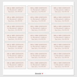 Etiquetas de Endereço de Convidado Moderno Minimal