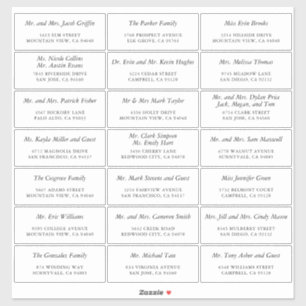 Etiquetas de Endereço de Convidado Personalizado S