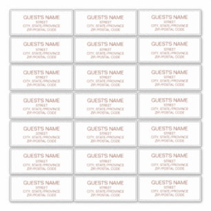 Etiquetas de Endereço de Convidados Personalizados