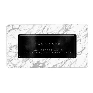 Etiquetas de Endereço de Devolução de Cinza Bra