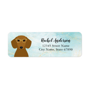 Etiquetas de Endereço de Devolução de Dachshund