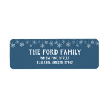 Etiquetas de endereço de devolução de flocos de ne