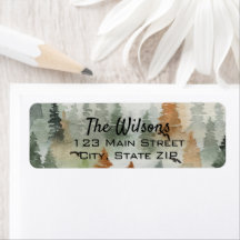 Etiquetas de Endereço de Devolução de Floresta Mis