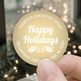 Etiquetas de Endereço de Devolução de Folha Ouro F