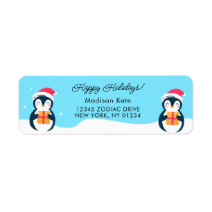 Etiquetas de Endereço de Devolução de Penguins de