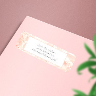 Etiquetas de endereço de devolução do Rosa Gemston