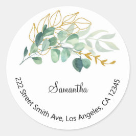 Etiquetas de Endereço de Devolução Floral