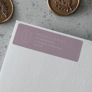 Etiquetas de Endereço de Devolução Lilac Mauve SHY