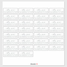 Etiquetas de endereço de devolução transparente 3,