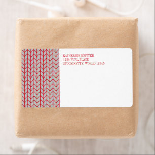 Etiquetas de Endereço de Entrega da KNIT da CINZA 