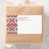 Etiquetas de Endereço de Envio RED NORDIC KNIT