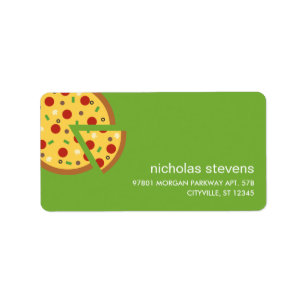 Etiquetas de Endereço de Fatias de Pizza