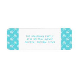 Etiquetas de Endereço de Feriado de Neve Simples T