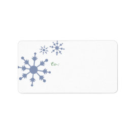 etiquetas de endereço de feriado em floco de neve