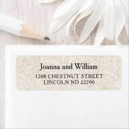 Etiquetas de endereço de ida e volta de casamento