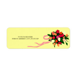 Etiquetas de Endereço de Mala Direta de Buquê Flor