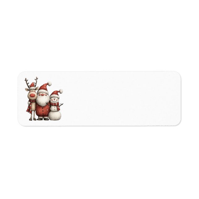 Etiquetas de Endereço de Natal Caprichosas (Frente)