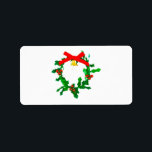 Etiquetas de endereço de Natal CHRISTMAS HOLLY<br><div class="desc">Etiquetas de endereço de Natal Holly Design</div>