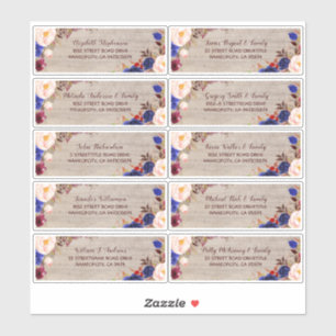 Etiquetas de Endereço de Nomes de Convidado Indiv