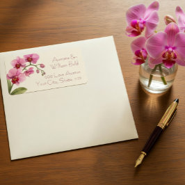 Etiquetas de Endereço de Orquídea Personalizadas