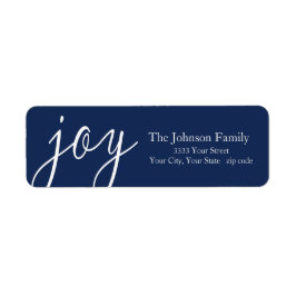 Etiquetas de Endereço de Regresso de Joy Azul