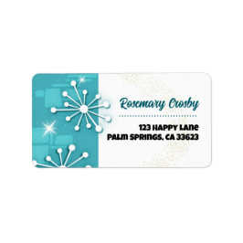 Etiquetas de Endereço de Remessa Mid-Century Moder