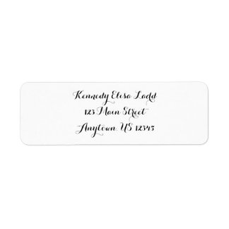 Etiquetas de Endereço de Retorno Cursivo Simples B