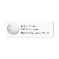 Etiquetas de Endereço de Retorno da Bola de Golf