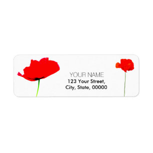 Etiquetas de Endereço de Retorno da Coleção POPPY