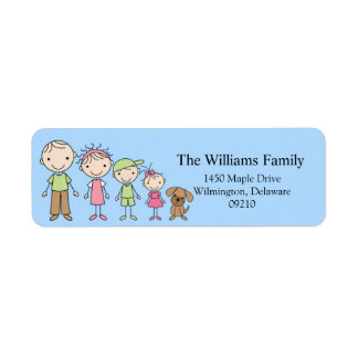 Etiquetas de endereço de retorno da família Stick