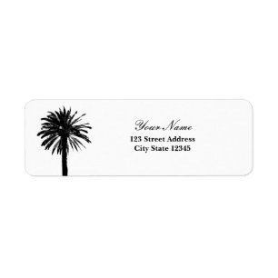 Etiquetas de endereço de retorno de árvore de palm