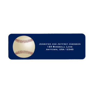 Etiquetas de endereço de retorno de basebol em az