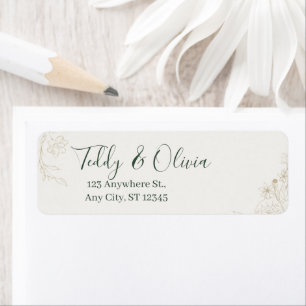 Etiquetas de Endereço de Retorno de Casamento Botâ