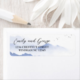 Etiquetas de endereço de retorno de casamento de m