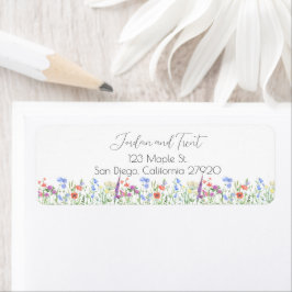 Etiquetas de Endereço de Retorno de Flor Silvestre