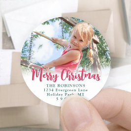 Etiquetas de Endereço de Retorno de Foto de Script