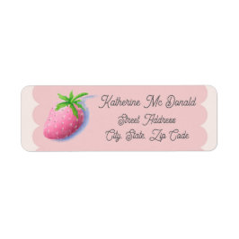 Etiquetas de Endereço de Retorno de Morango Pink C