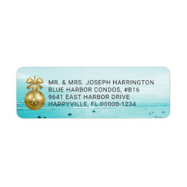 Etiquetas de Endereço de Retorno de Natal Praia Az