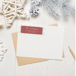 Etiquetas de Endereço de Retorno de Natal Vermelho