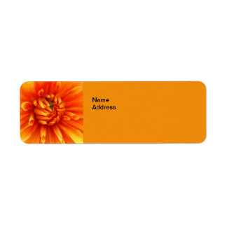 Etiquetas de Endereço de Retorno de Orange Dahlia