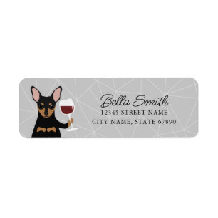 Etiquetas de Endereço de Retorno de Pinscher Minia