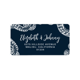 Etiquetas de Endereço de Retorno de Polvo Náutico 